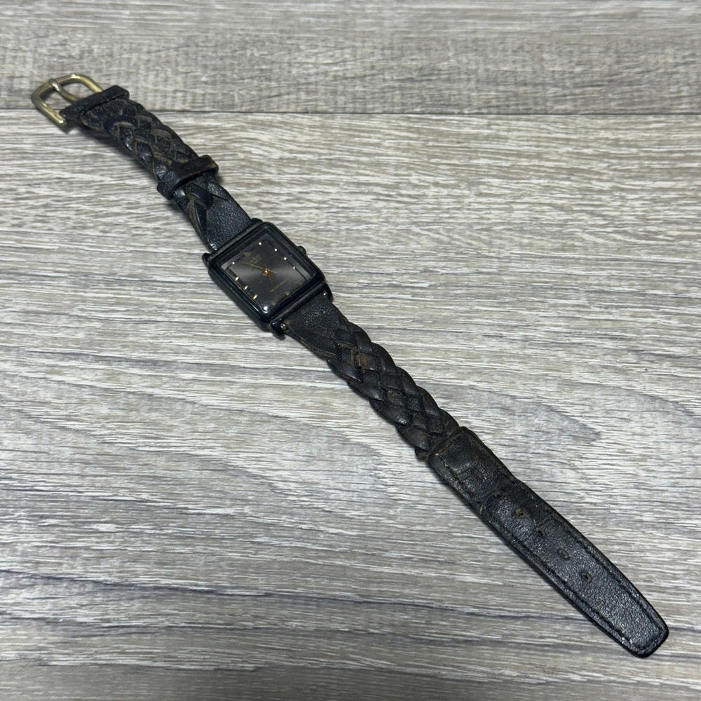 Vintage Casio LQ-64 Watch Womens Black Square Quartz Water Resist Japan Analog